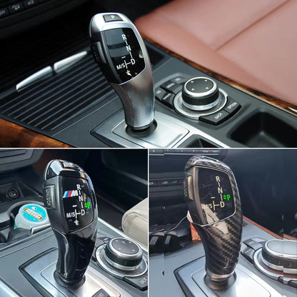 LHD RHD Car Gear Shift Knob Trim Cover Auto P Parking Button Cap For BMW X5 X6 E70 E71 E72 2007-2013 61319116587
