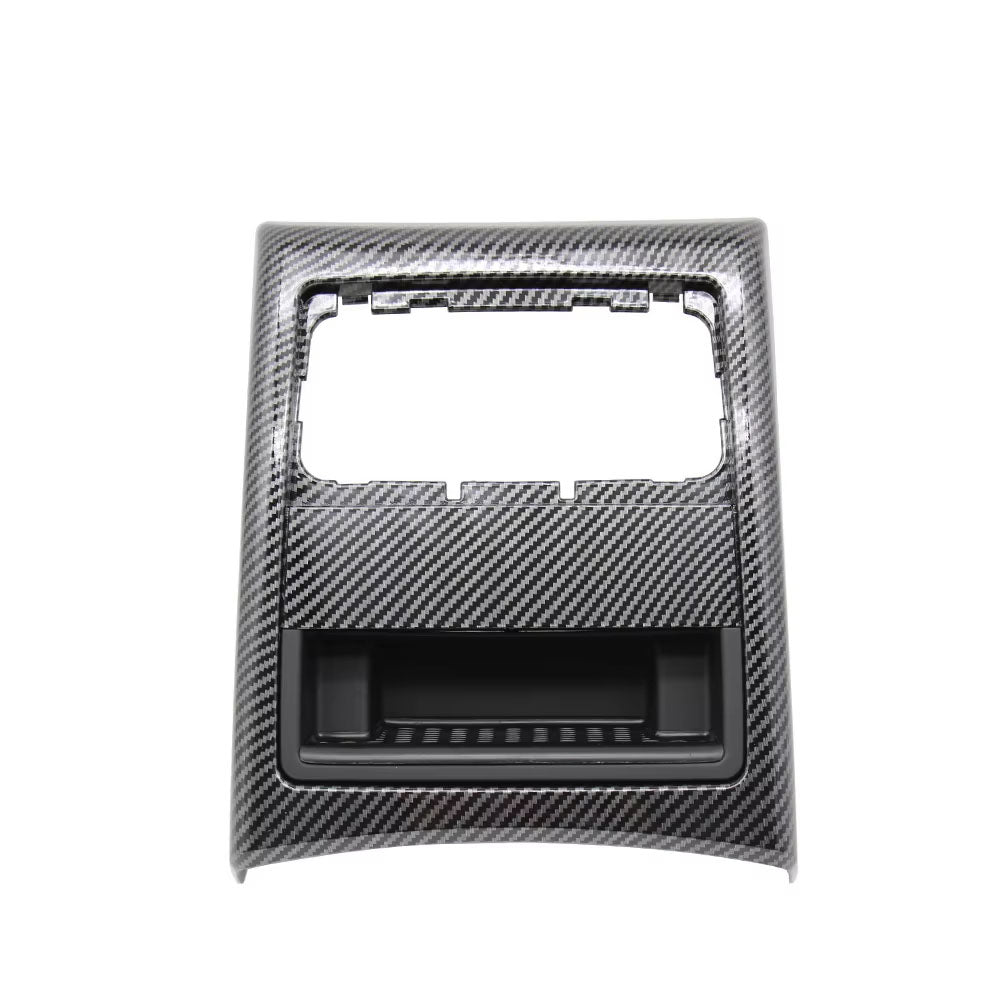 Carbon Fiber Car Rear Air Conditioner AC Vent Outer Frame Ashtray Cover Trim Replacement For BMW 3 Series E90 E91