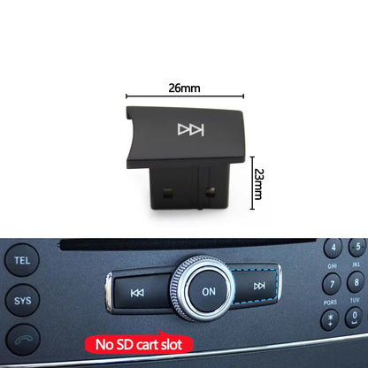 Car CD Audio Play Forward Back Off Button Cover For Benz C GLK ML GL E CLS Class W204 X204 W218 W212 W176 W156 W172 W246