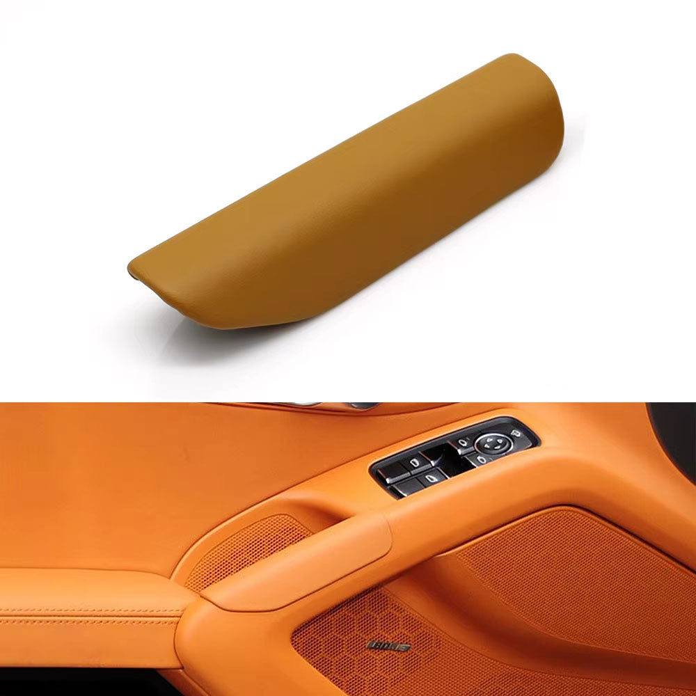 Left Right Interior Door Pull Handle Leather Outer Cover Trim For Porsche Cayman/Boxster 981 718 982 911 991