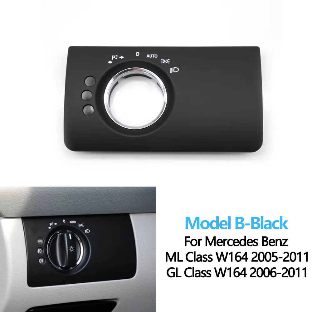 LHD Car Interior Front Left Headlight Switch Button Panel Trim Cover Replacement For Benz W164 ML GL 300 350 450 500 2005-2011