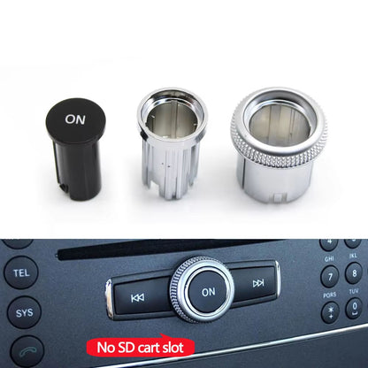 3PCS Car Console Radio CD Player Buttons ON Switch Cap Knob Cover For Benz A C E GLK GLA ML GL CLS W176 W246 W156 W204 W166 W218