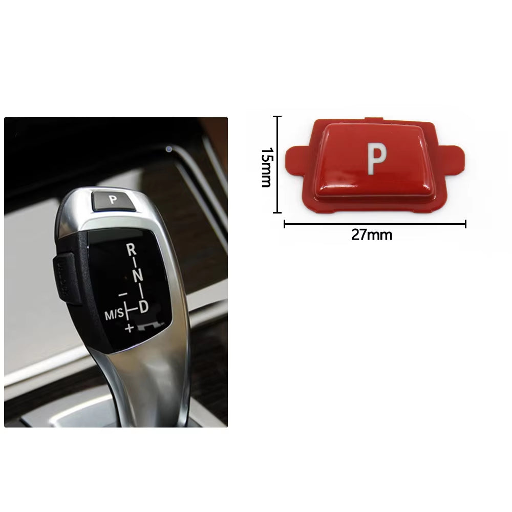 LHD RHD Car Gear Shift Lever Auto P Parking Button Cap For BMW X5 X6 E70 E71 E72 F15 F16 2008 2009 2010 2011 2012 2013 2014-2019