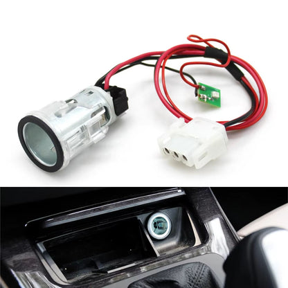 Car Front Console Drink Cup Holder Plug Cigarette Lighter Socket With Wires For BMW 3 Series E90 E91 E92 E93 61349221620