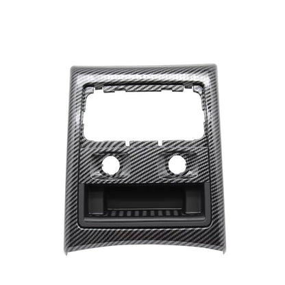 Carbon Fiber Car Rear Air Conditioner AC Vent Outer Frame Ashtray Cover Trim Replacement For BMW 3 Series E90 E91