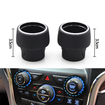 1/2PCS Car Front Dashboard AC Heater Climate Control Switch Button Radio Volume Knob Cover For Jeep Grand Cherokee WK2 2014-2021