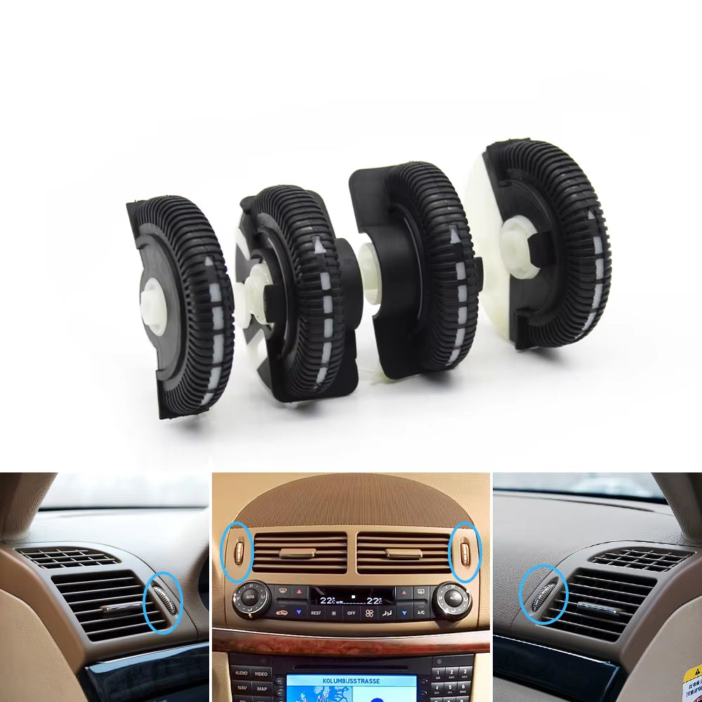 2/4PCS Set Car Front Rear Air Conditioning Control Roller AC Vent Rolling Wheel For Mercedes Benz E Class W211 E200 E300
