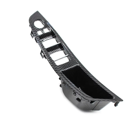 LHD RHD Interior Door Carbon Fiber Pull Handle Window Switch Panel Set for BMW 5 Series F10 F11 F18 520i 523i 525i 528i 535i
