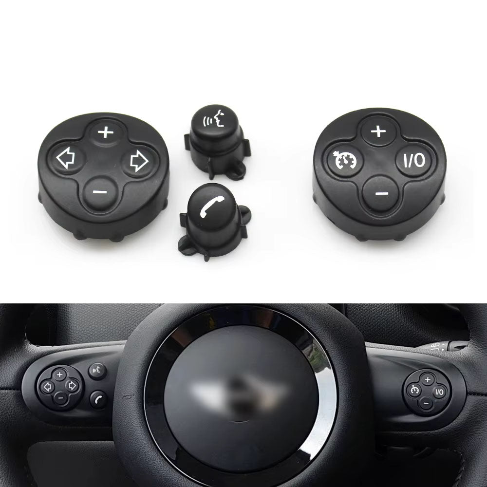 2PCS Car Steering Wheel Multifunction Cruise Control Switch Button Cover For BMW Mini Cooper Paceman R55 R56 R57 R58 R59 R60 R61