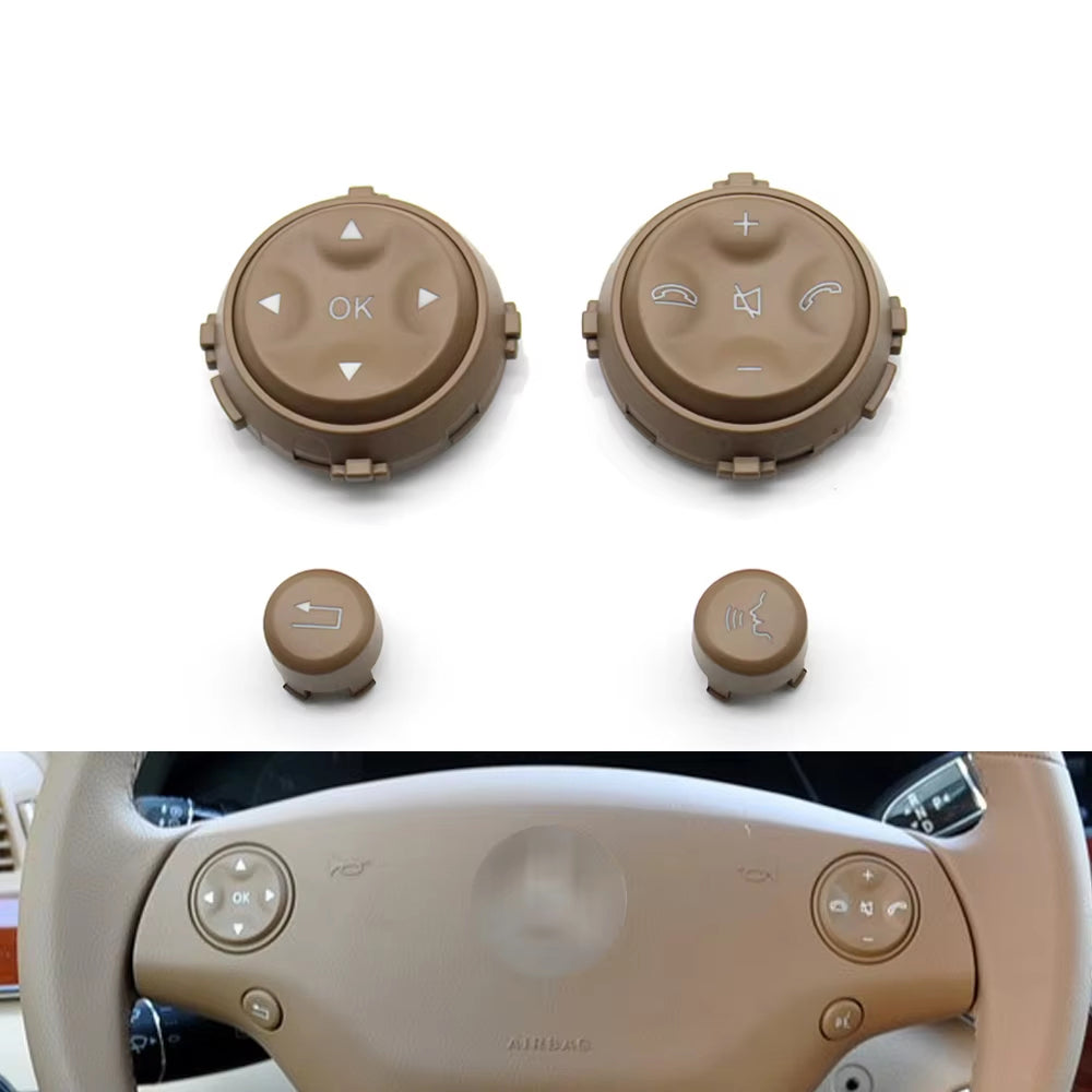 Car Multi-function Steering Wheel Push Button Cover For Benz W221 W216 S CL Class S280 S300 S350 S400 S600 2006-2009