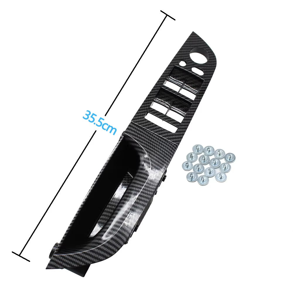 LHD Left Hand Driver Carbon Fiber Interior Door Pull Handle Armrest Panel Full Set For BMW 3 Series E90 E91 316 318 320 325 328