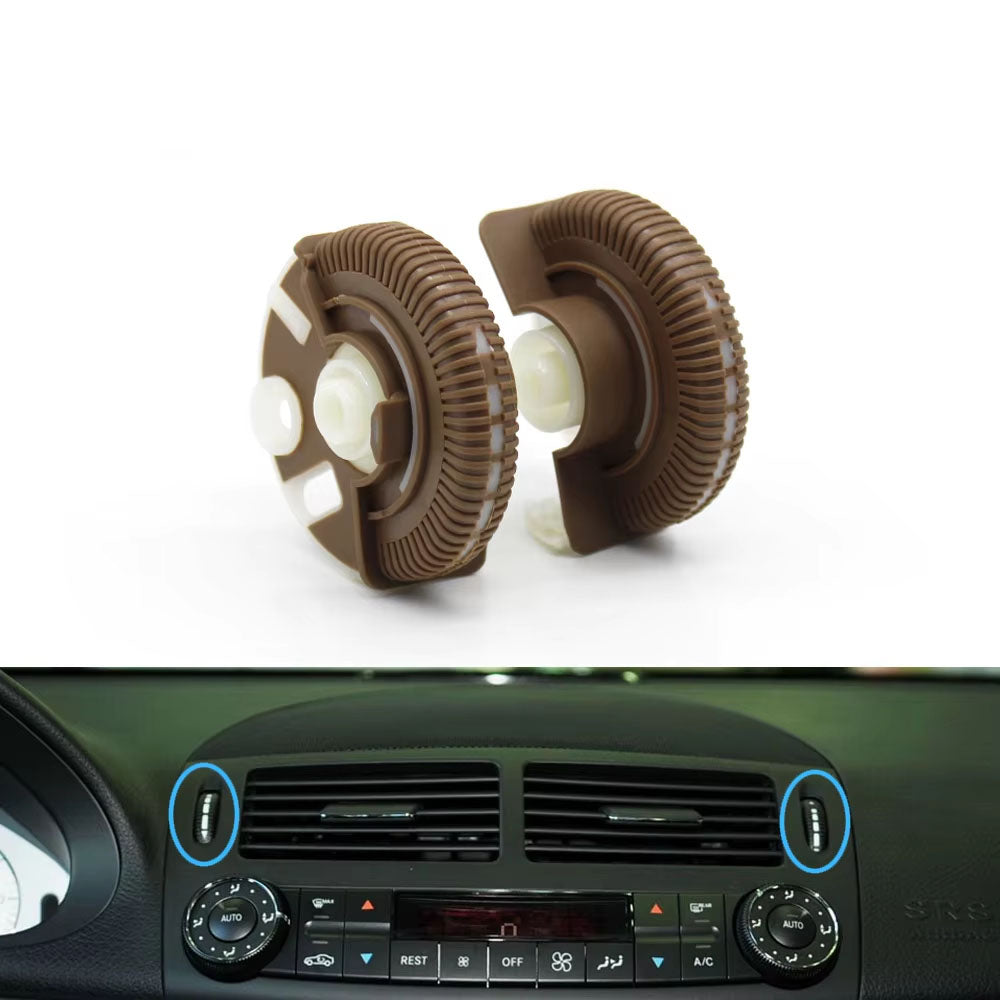 2PCS Front Rear Air Conditioning Control Roller AC Vent Base Rolling Wheel For Benz E Class W211 E200 E300 E230 E260 E280