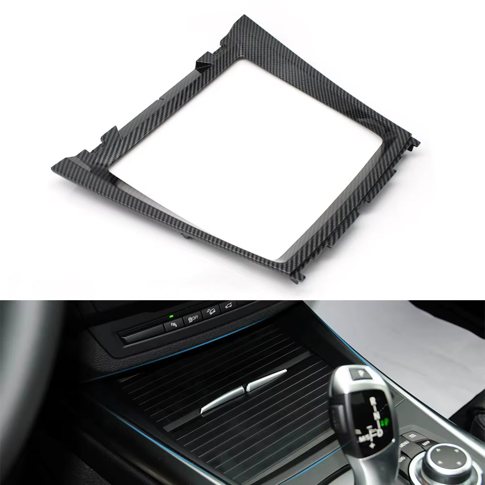 Car Front Center Console Panel Bezel Water Cup Holder Decorative Trim Cover For BMW X5 X6 E70 E71 E72 51166956756 51169129401