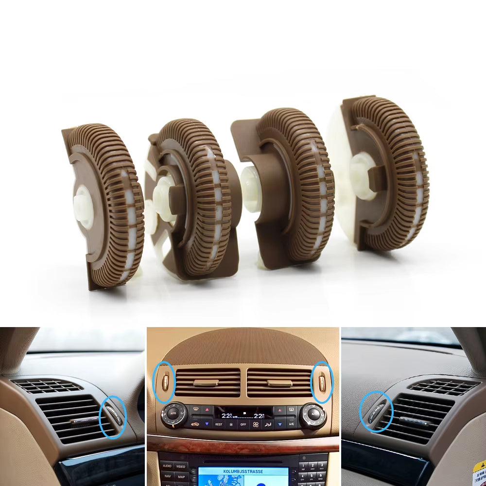 2/4PCS Set Car Front Rear Air Conditioning Control Roller AC Vent Rolling Wheel For Mercedes Benz E Class W211 E200 E300