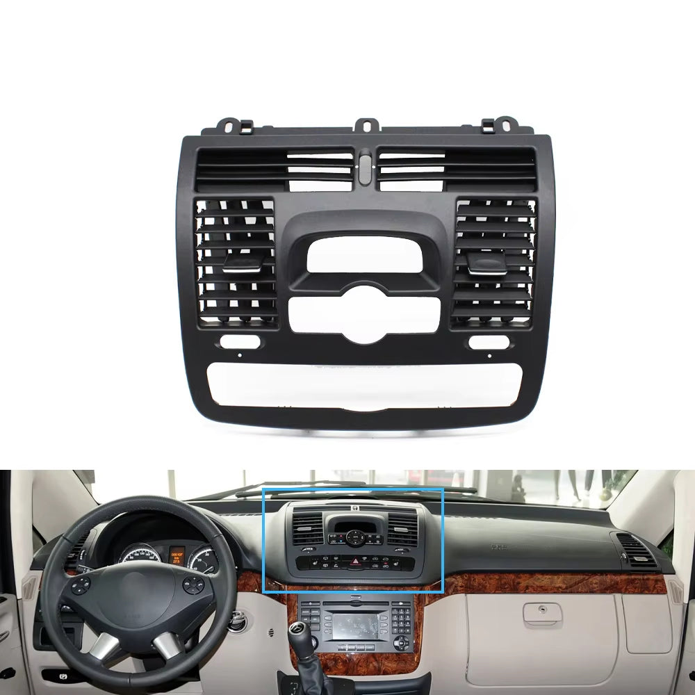 Car AC Vent Grille Left Right Central Air Vent Outlet Cover Panel For Mercedes Benz Vito Viano W636 W639 2004-2015