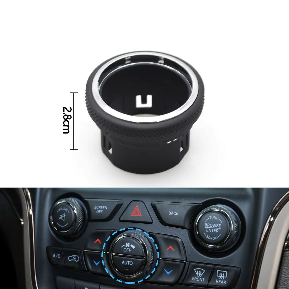 1/2PCS Car Front Dashboard AC Heater Climate Control Switch Button Radio Volume Knob Cover For Jeep Grand Cherokee WK2 2014-2021