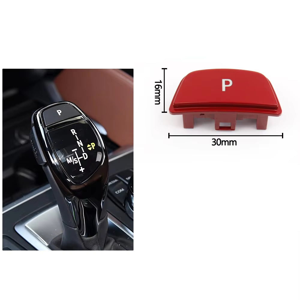 LHD RHD Car Gear Shift Lever Auto P Parking Button Cap For BMW X5 X6 E70 E71 E72 F15 F16 2008 2009 2010 2011 2012 2013 2014-2019