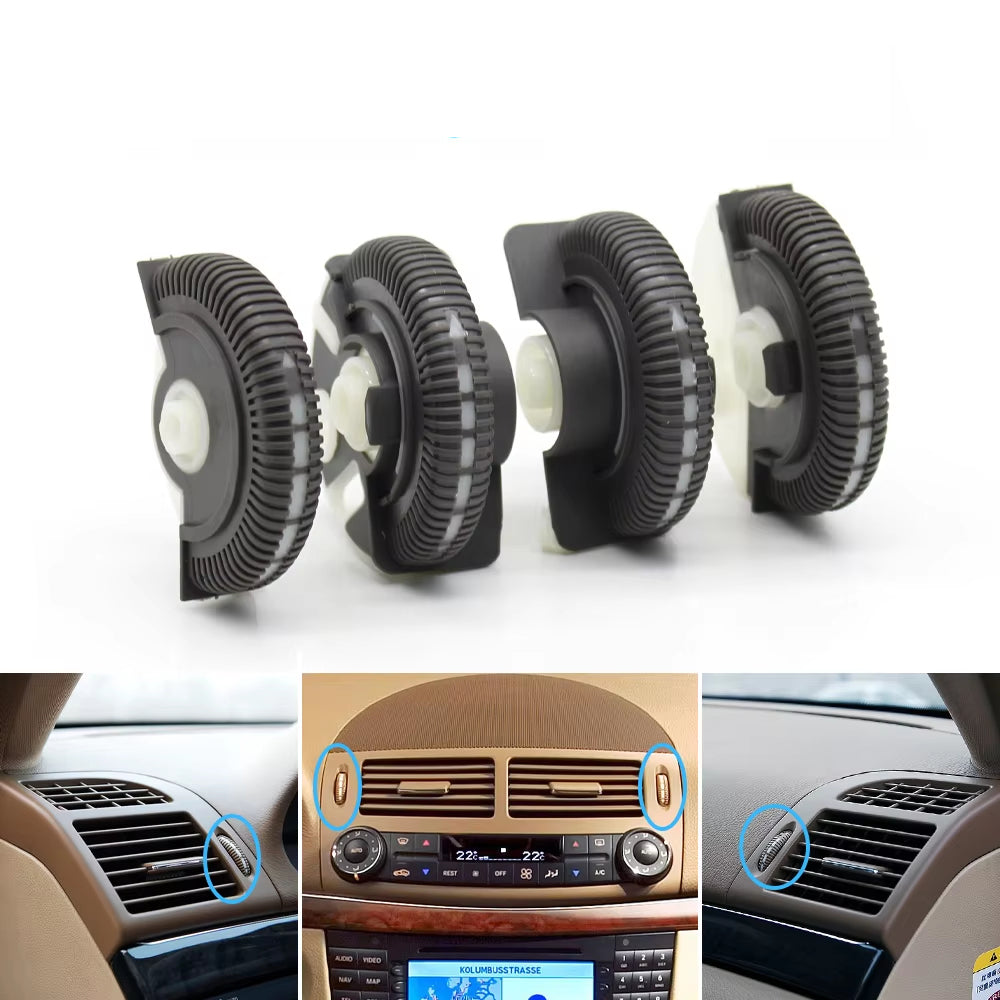 2/4PCS Set Car Front Rear Air Conditioning Control Roller AC Vent Rolling Wheel For Mercedes Benz E Class W211 E200 E300