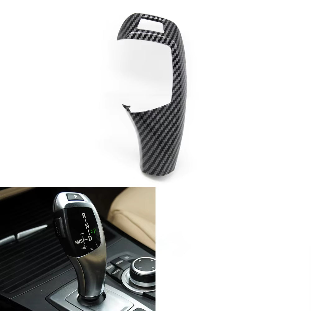 LHD RHD Car Gear Shift Knob Trim Cover Auto P Parking Button Cap For BMW X5 X6 E70 E71 E72 2007-2013 61319116587
