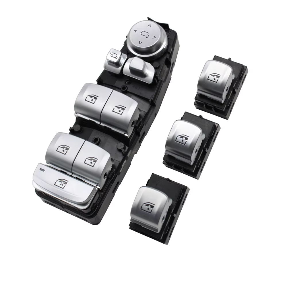 Silver Chrome Master Window Lifter Switch Control Button Regulator For BMW 3 5 7 X5 X6 F30 F35 F25 F26 F07 F10 F18 F01 F02