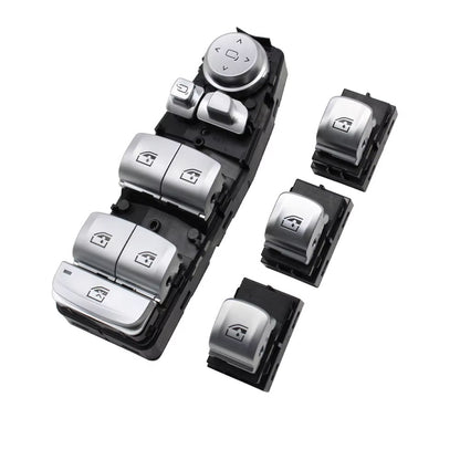 Silver Chrome Master Window Lifter Switch Control Button Regulator For BMW 3 5 7 X5 X6 F30 F35 F25 F26 F07 F10 F18 F01 F02