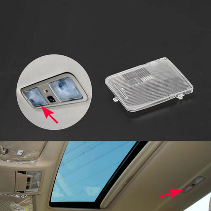 Car Plastic Front Rear Reading Light Switch Cover LED Bulb Row Shell Lampshade Cover Kit For Toyota Gen 7 Camry 2012-2017