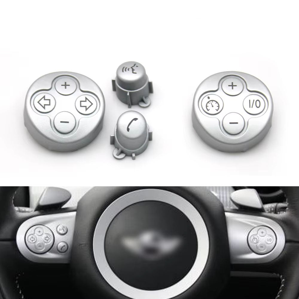 2PCS Car Steering Wheel Multifunction Cruise Control Switch Button Cover For BMW Mini Cooper Paceman R55 R56 R57 R58 R59 R60 R61