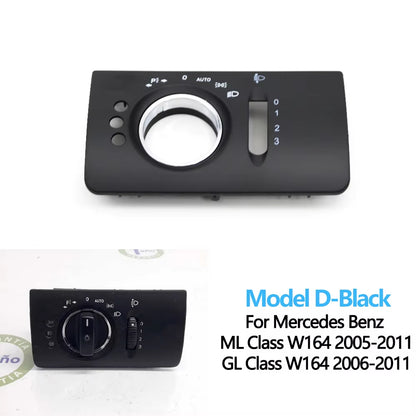 LHD Car Interior Front Left Headlight Switch Button Panel Trim Cover Replacement For Benz W164 ML GL 300 350 450 500 2005-2011