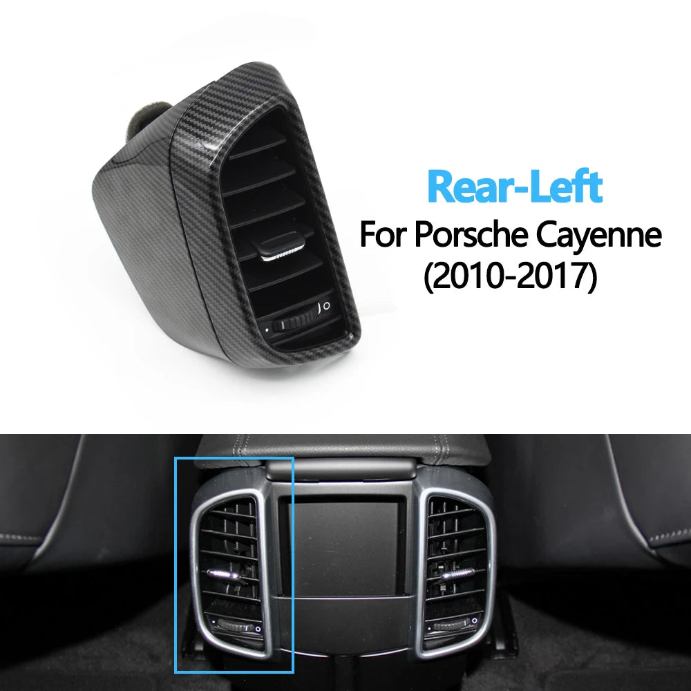 Carbon Fiber Car Front Left Right Rear Air Conditioning AC Vent Grille Complete Assembly For Porsche Cayenne 7P5 2010-2017