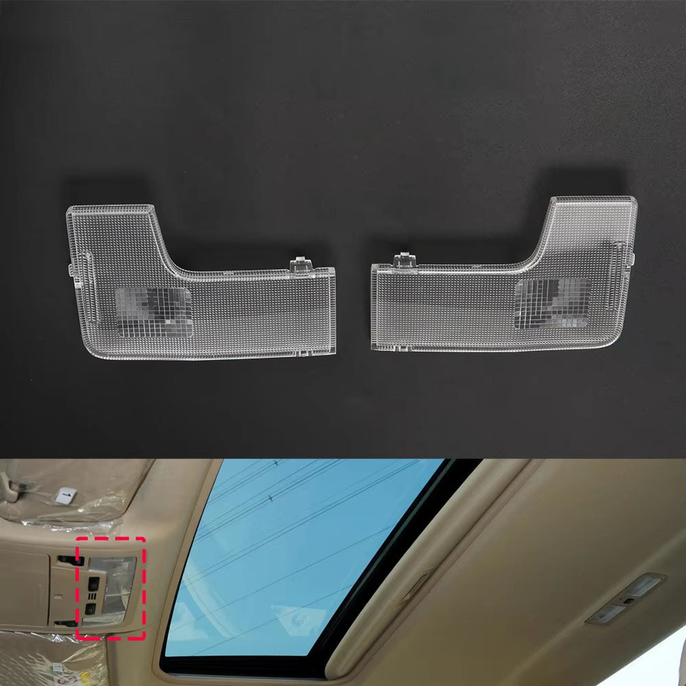 Car Plastic Front Rear Reading Light Switch Cover LED Bulb Row Shell Lampshade Cover Kit For Toyota Gen 7 Camry 2012-2017