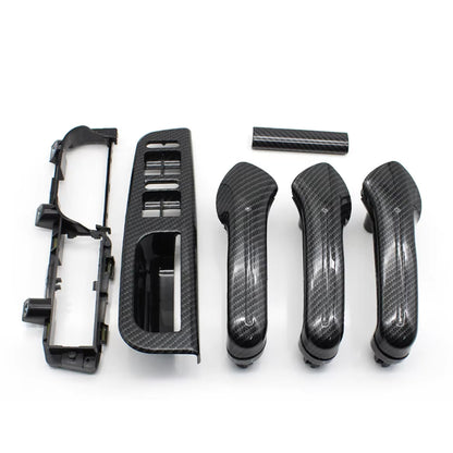 Carbon Fiber LHD Car Front Rear Left Right Door Pull Grab Handle For VW Bora Golf 4 MK4 Jetta 1999 2000 2001 2002 2003 2004