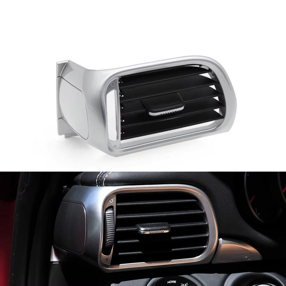Gray Silver Car Left Right Center Air Vent Grille AC Vent Oulet Cover Panel For Porsche 911 Carrera Targa GT2 GT3 997 2004-2011