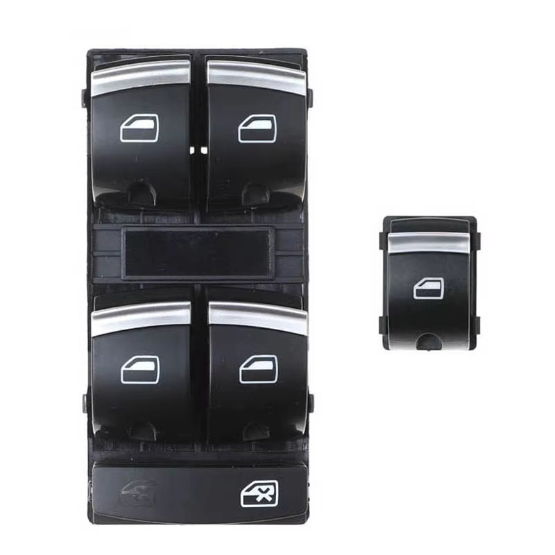 New Chrome Master Window Switch For Audi A3 8P A6 S6 RS6 C6 Q7 2004-201 4F0959851H 4F0959855B 4F0 959 851H Button Console
