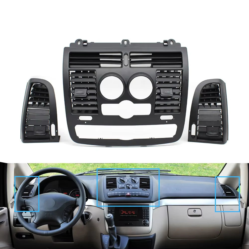 Car Left Right Central Air Vent Outlet Cover For Mercedes Benz Vito Viano W636 W639 2004 2005 2006 2007 2008 2009 2010-2015