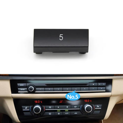 Car Dashboard Radio CD Digital Player Switch Control Button Cover For BMW 5 6 7 5GT Series F10 F11 F06 F12 F13 F07 F01 F02 F04
