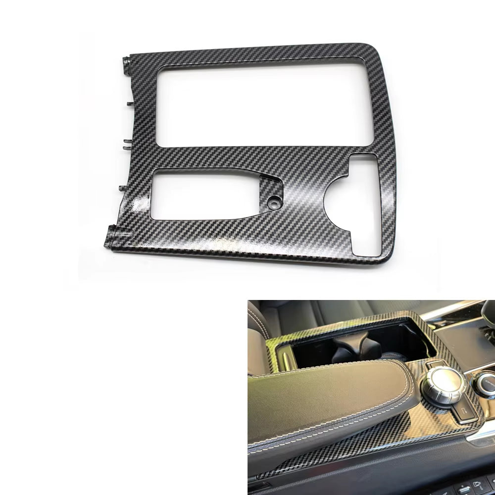 Car Central Armrest Drink Cup Holder Roller Shutter Frame Panel For Mercedes Benz W204 C C180 C200 C220 E W207 W212 E260 E300