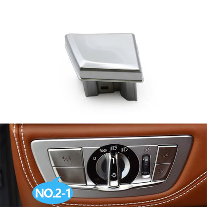 Car Front Dash HeadLamp Rotary Foglight Button Headlight Switch Cover Panel For BMW 7 Series G11 G12 2016-2022