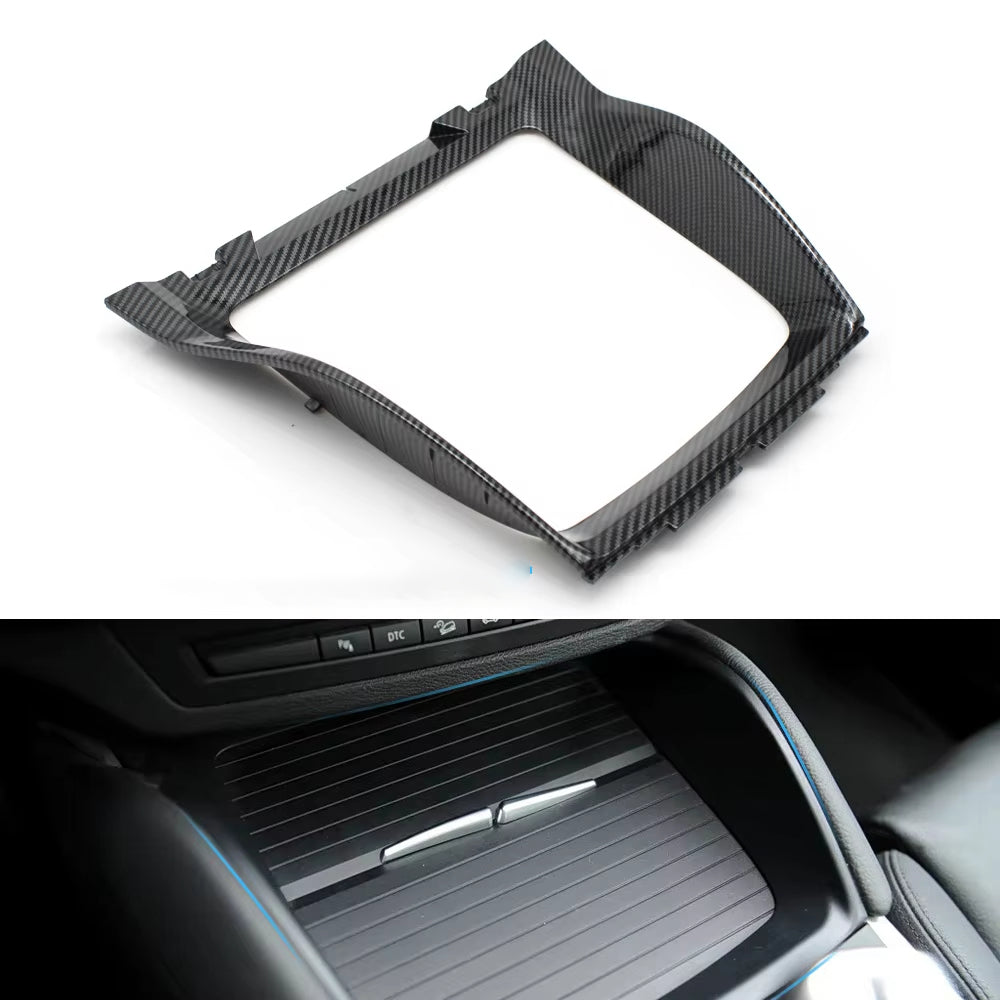 Car Front Center Console Panel Bezel Water Cup Holder Decorative Trim Cover For BMW X5 X6 E70 E71 E72 51166956756 51169129401