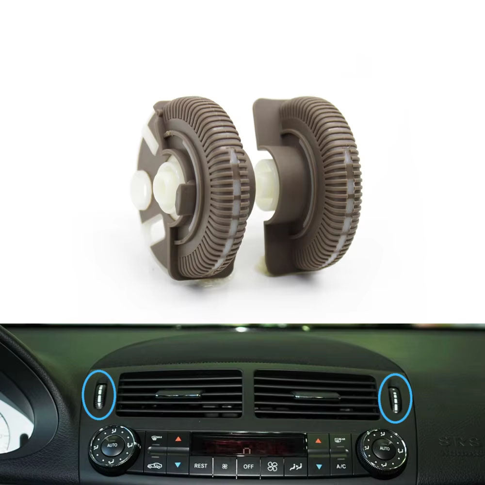 2PCS Front Rear Air Conditioning Control Roller AC Vent Base Rolling Wheel For Benz E Class W211 E200 E300 E230 E260 E280