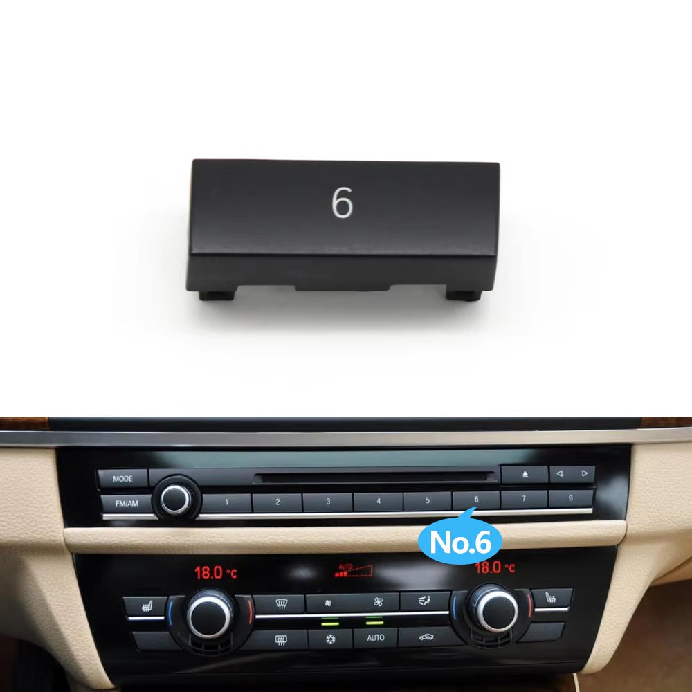 Car Dashboard Radio CD Digital Player Switch Control Button Cover For BMW 5 6 7 5GT Series F10 F11 F06 F12 F13 F07 F01 F02 F04