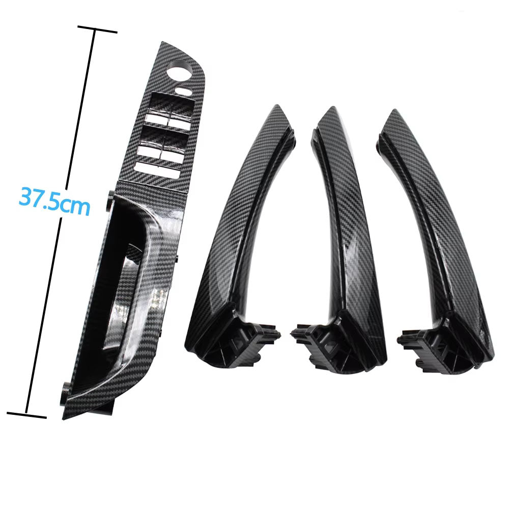 LHD Left Hand Driver Carbon Fiber Interior Door Pull Handle Armrest Panel Full Set For BMW 3 Series E90 E91 316 318 320 325 328
