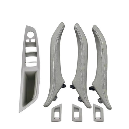 LHD 7pcs Interior Door Armrest Panel Pull Handle With Leather Outer Cover for BMW 5 Series F10 F11 F18 520 523 525 528 530 535