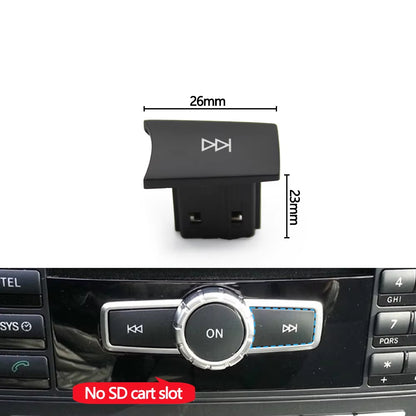 Car CD Audio Play Forward Back Off Button Cover For Benz C GLK ML GL E CLS Class W204 X204 W218 W212 W176 W156 W172 W246