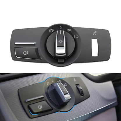 LHD RHD Headlight Lamp Rotary Button Foglight Switch Cover Panel Trim For BMW 5 5GT 6 7 X3 X4 Series F10 F11 F07 F06 F01 F25 F26