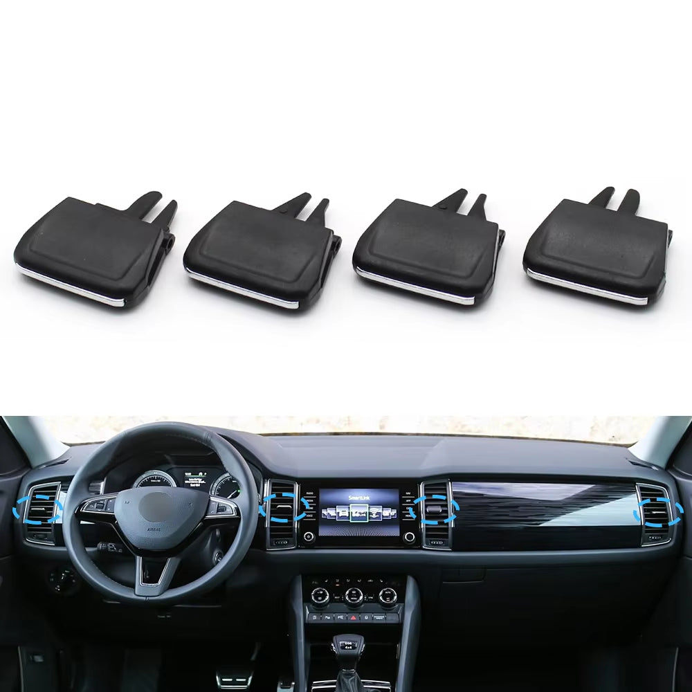 1/2/4PCS Car Front Rear Air Conditioning Outlet AC Vent Tab Clip For Skoda Kodiaq Karoq 56G819701,56G819702,56G820951,56G820952