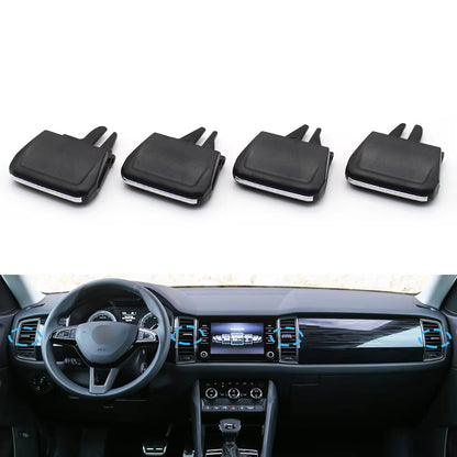 1/2/4PCS Car Front Rear Air Conditioning Outlet AC Vent Tab Clip For Skoda Kodiaq Karoq 56G819701,56G819702,56G820951,56G820952