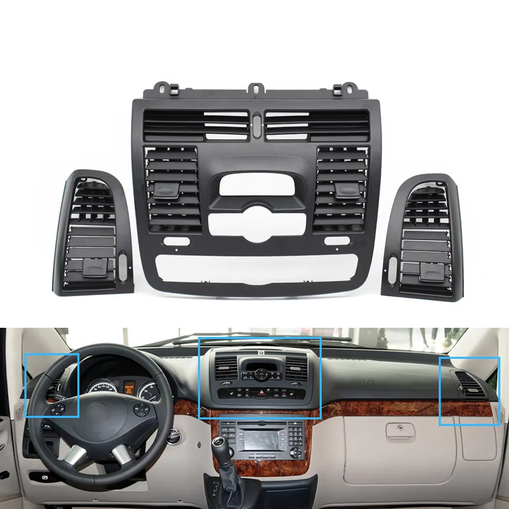 Car Left Right Central Air Vent Outlet Cover For Mercedes Benz Vito Viano W636 W639 2004 2005 2006 2007 2008 2009 2010-2015