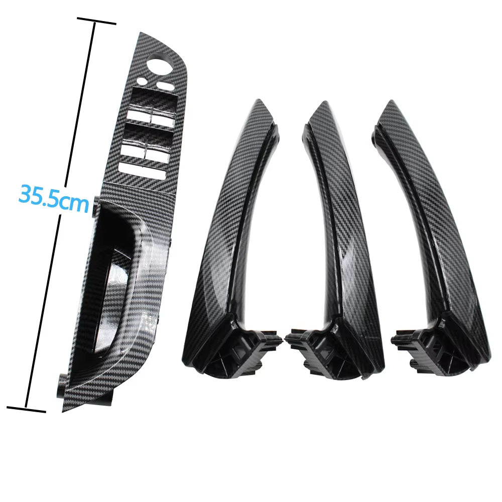 LHD Left Hand Driver Carbon Fiber Interior Door Pull Handle Armrest Panel Full Set For BMW 3 Series E90 E91 316 318 320 325 328
