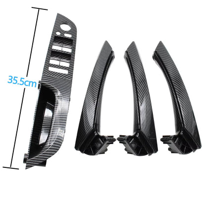 LHD Left Hand Driver Carbon Fiber Interior Door Pull Handle Armrest Panel Full Set For BMW 3 Series E90 E91 316 318 320 325 328