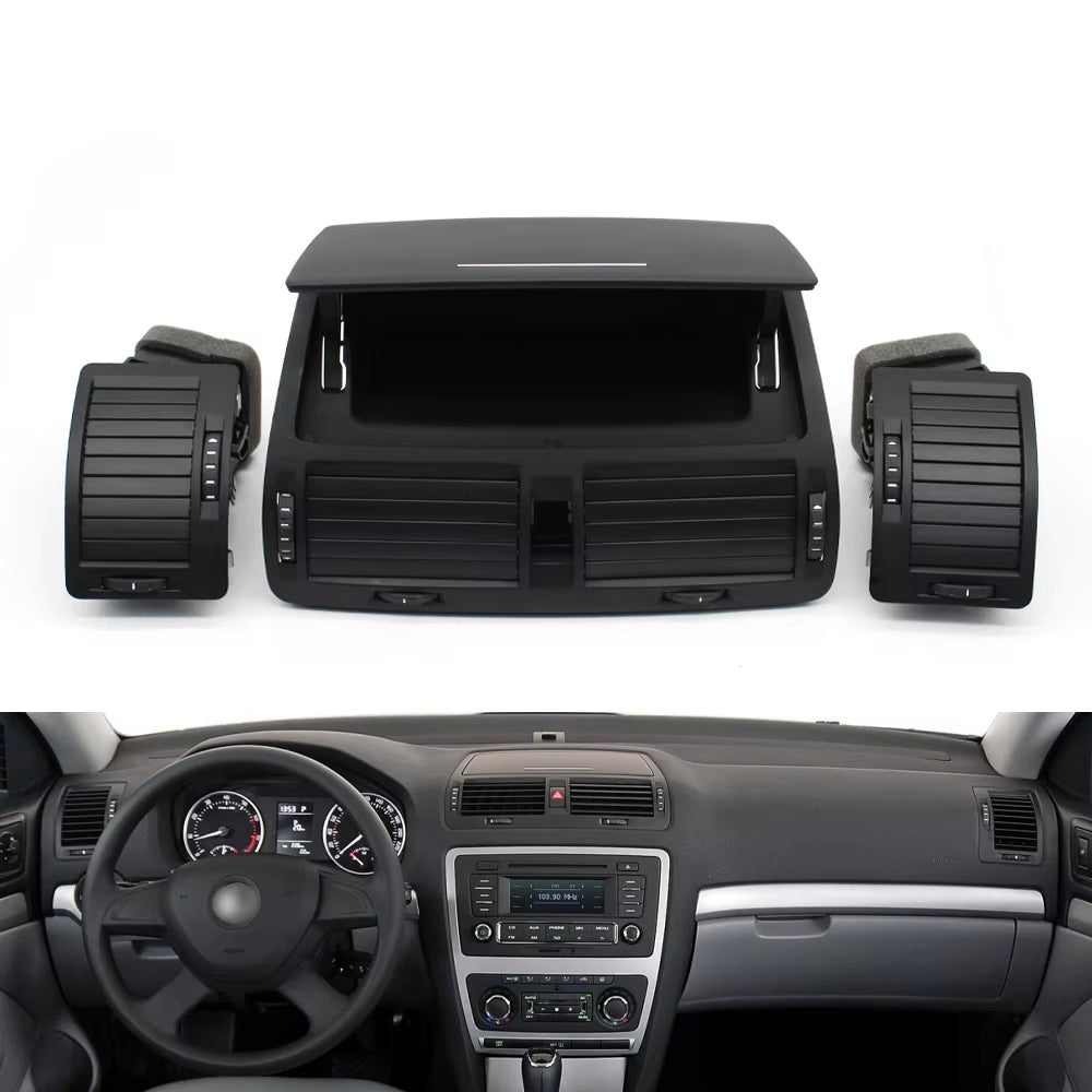 Car Central Left Right Rear Air Vent AC Vent Grille Assembly For Skoda Octavia 2 A5 MK2 RS 2004-2014 11ZD820951,1ZD819203